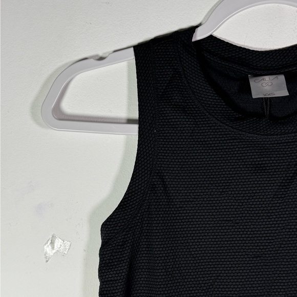 CALIA by Carrie Underwood Charcoal Black Textured Quilted Athletic Tank‎ Top XXS - Picture 6 of 16